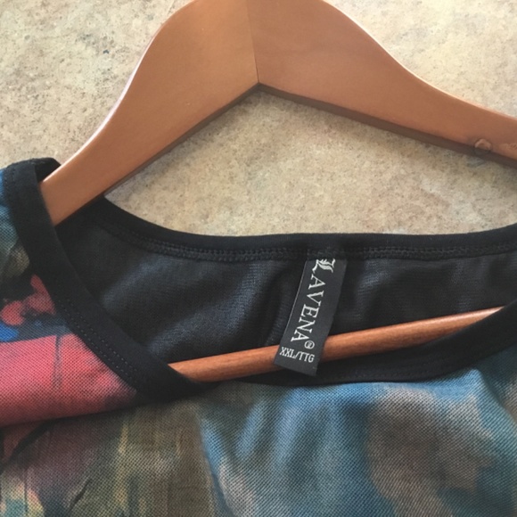 Plus size A-line butterfly print sundress size xxl - Picture 3 of 5